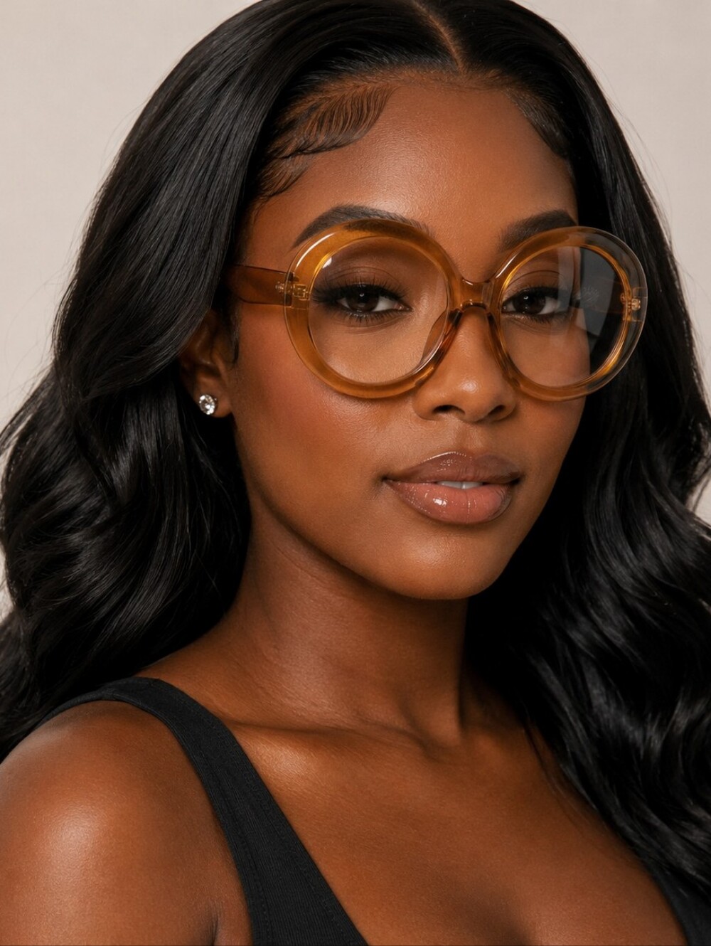 NEW Brown Oversize Fashion Glasses